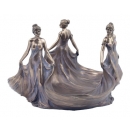 亞諾弗系列_三女人跳舞姿雕塑藝術造型盤子( y14928立體雕塑.擺飾>人物立體擺飾>西式人物 )